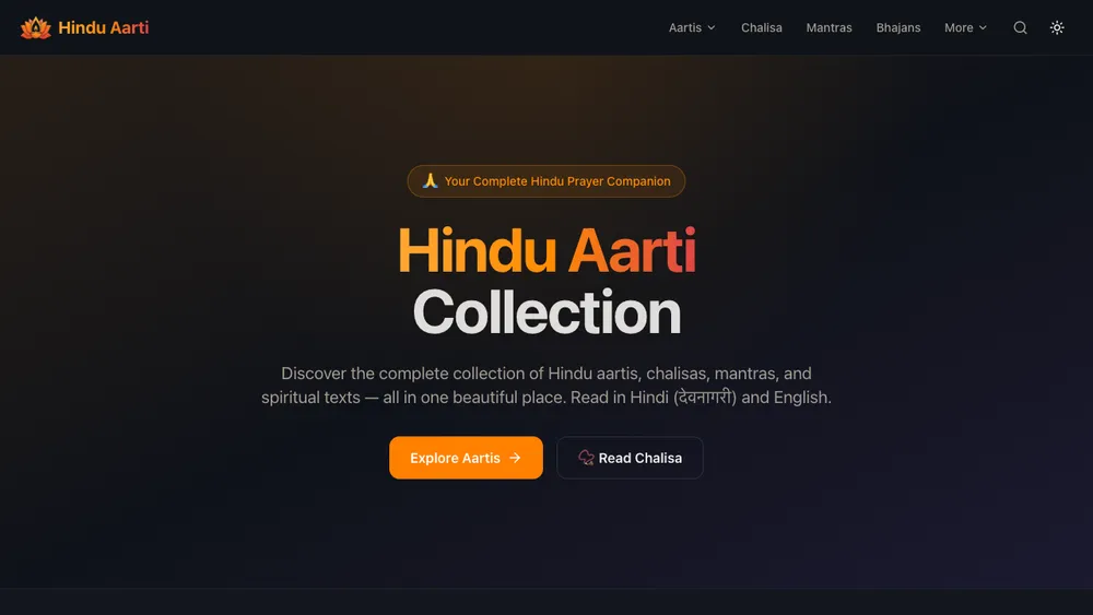 Hindu Aarti — product screenshot