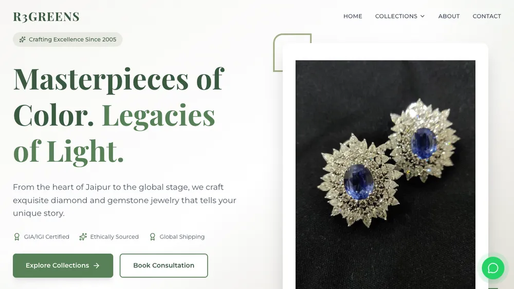 R3GREENS Jewellery — product screenshot